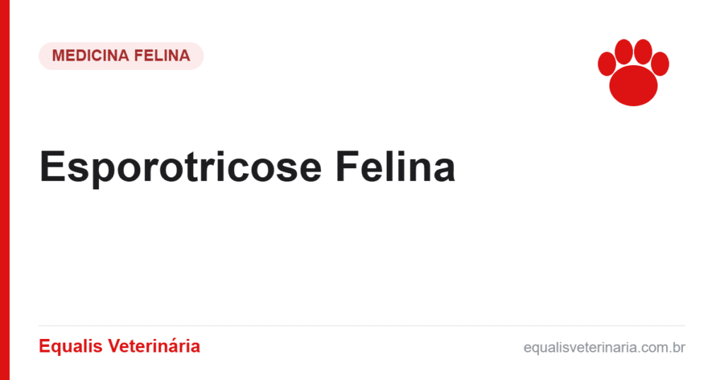 Esporotricose Felina — Equalis Veterinária