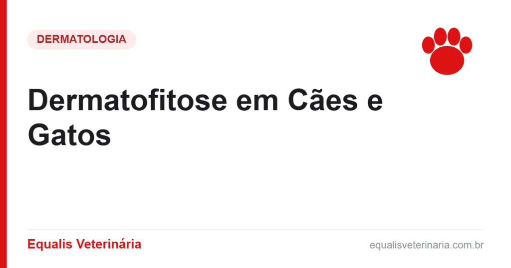 Dermatofitose em Cães e Gatos — Equalis Veterinária