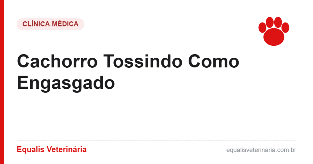 Cachorro Tossindo Como Engasgado — Equalis Veterinária