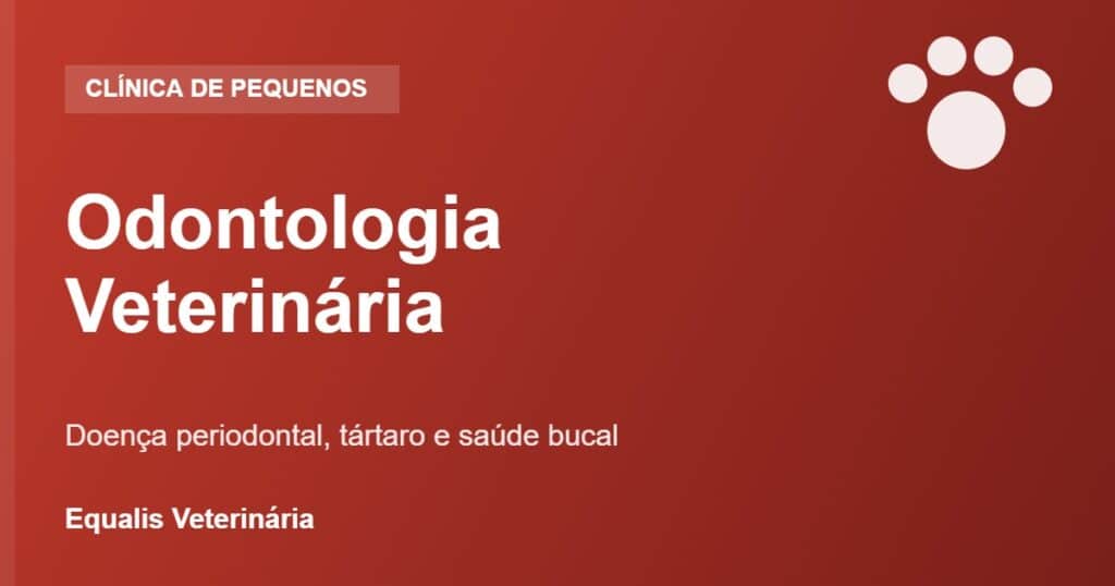 Odontologia veterinária: doença periodontal, tártaro e saúde bucal em cães e gatos